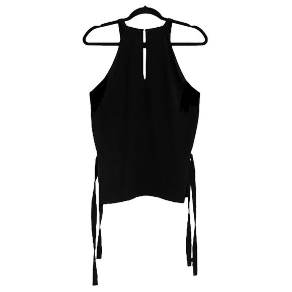 Parker Black Halter Side Tie Top SMALL - Picture 2 of 6